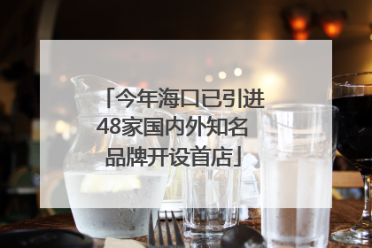 今年海口已引进48家国内外知名品牌开设首店